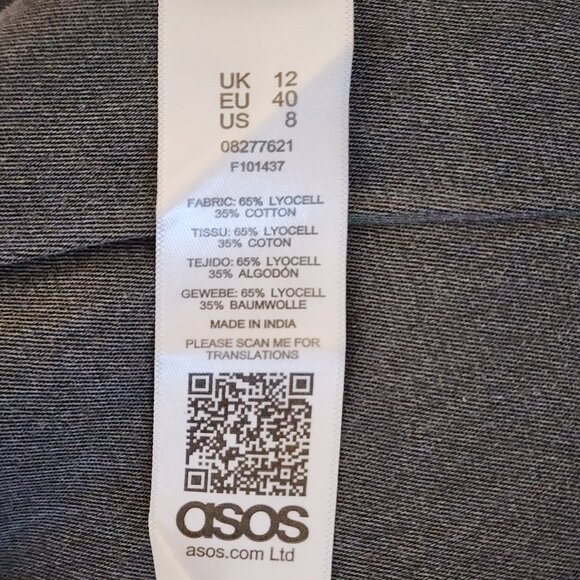 Asos//Denim Women's charcoal maxi dress size 8. Item 0823242D - Picture 6 of 6